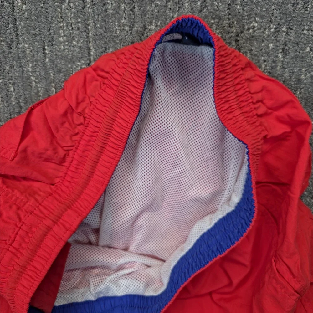 Vintage Polo Ralph Lauren Swim Trunks Men Large Red Nylon Pony Volley Shorts 90s